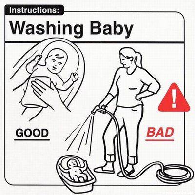 baby washing